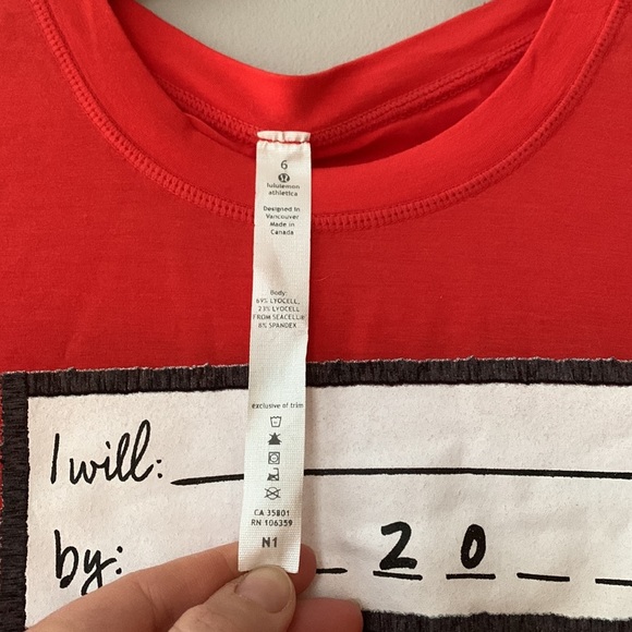 Rare!! Lululemon Resolutions 5 Year Pima tee - Picture 4 of 6